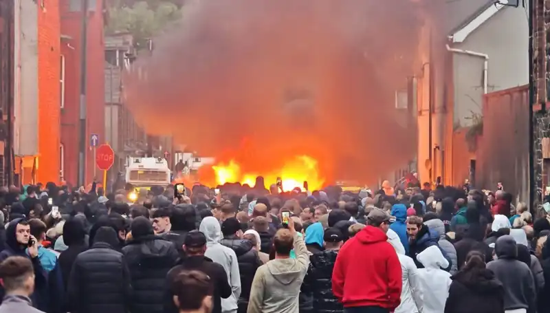 Kuzey İrlanda’da Cinsel Saldırı Protestosu: Sokağı Alevlere Teslim Eden Olaylar